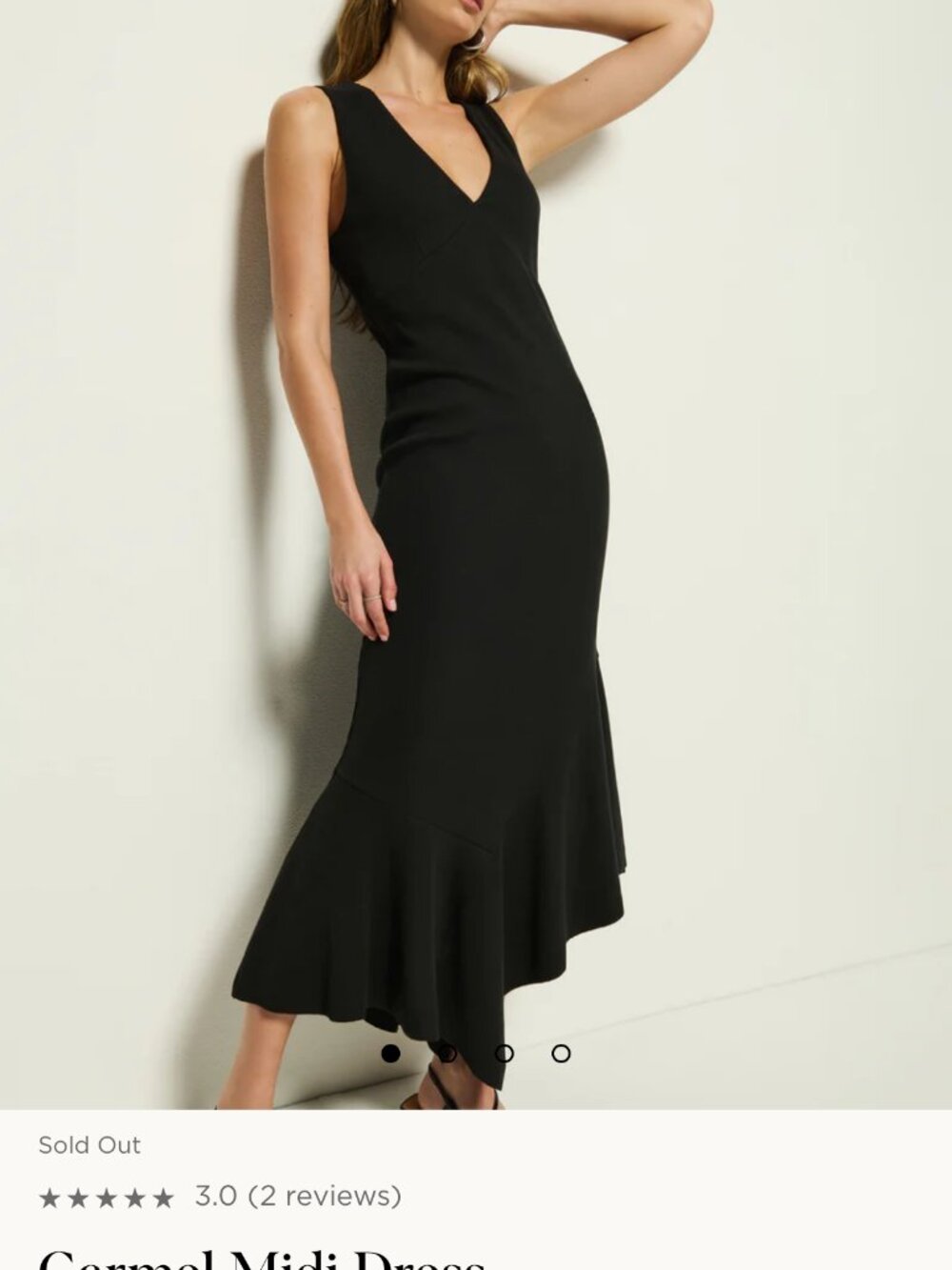 Nation LTD - Carmel Midi Dress - Jet Black - XS - Picture 11 of 11